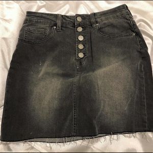 Pacsun Gray Stretch Denim Skirt